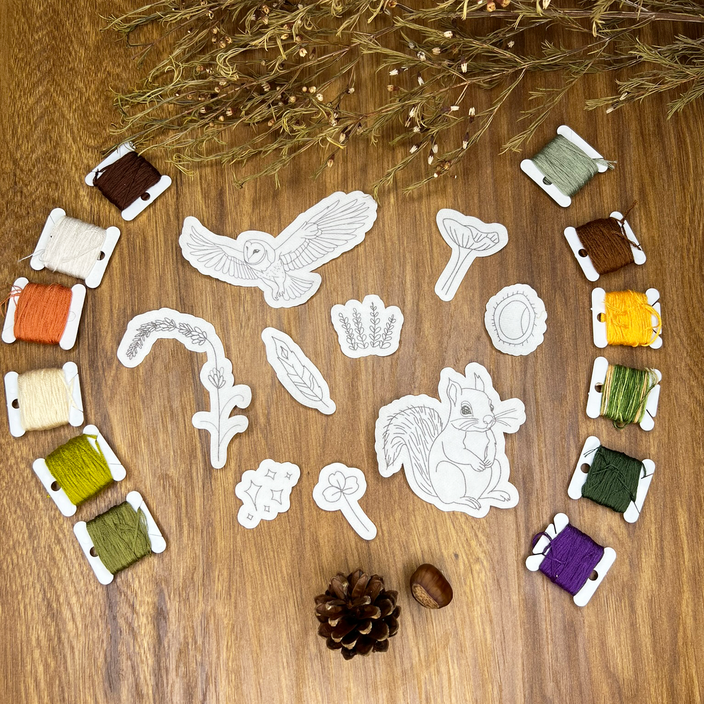 Forest Treasures Stick and Stitch pack