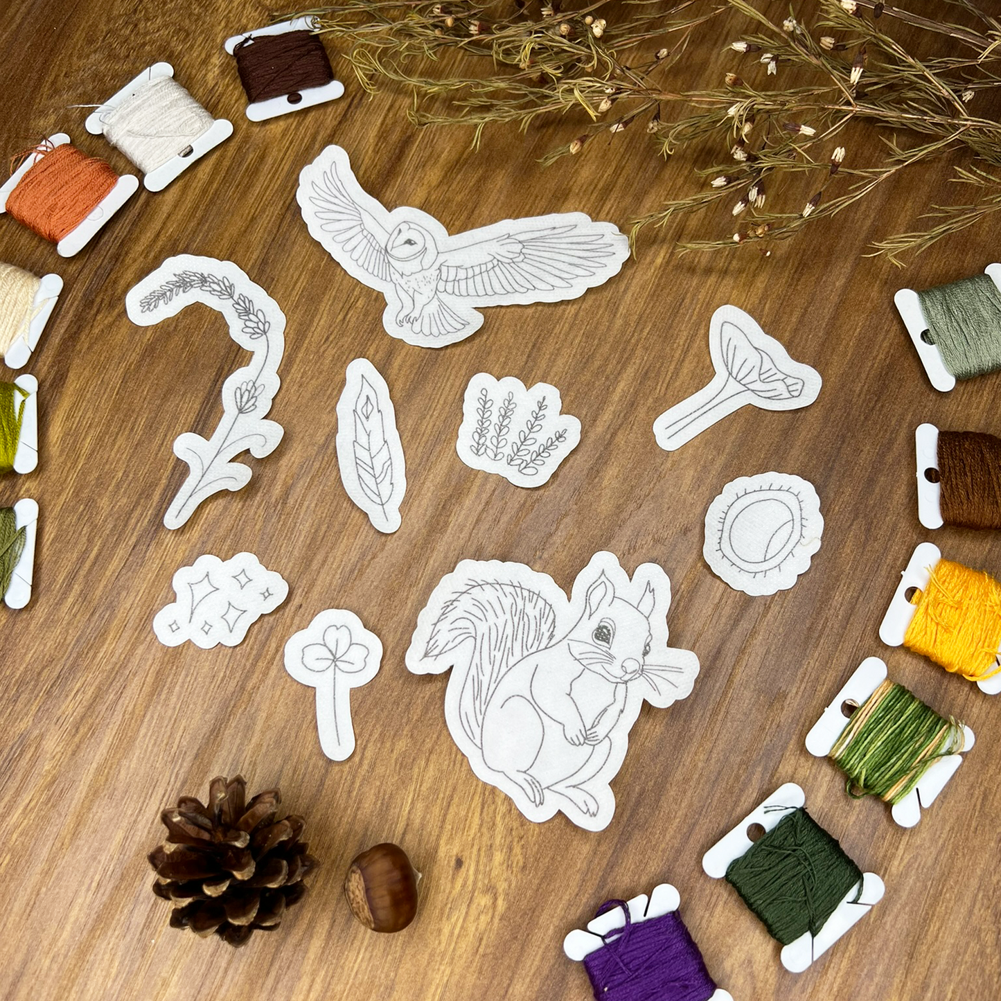 Forest Treasures Stick and Stitch pack