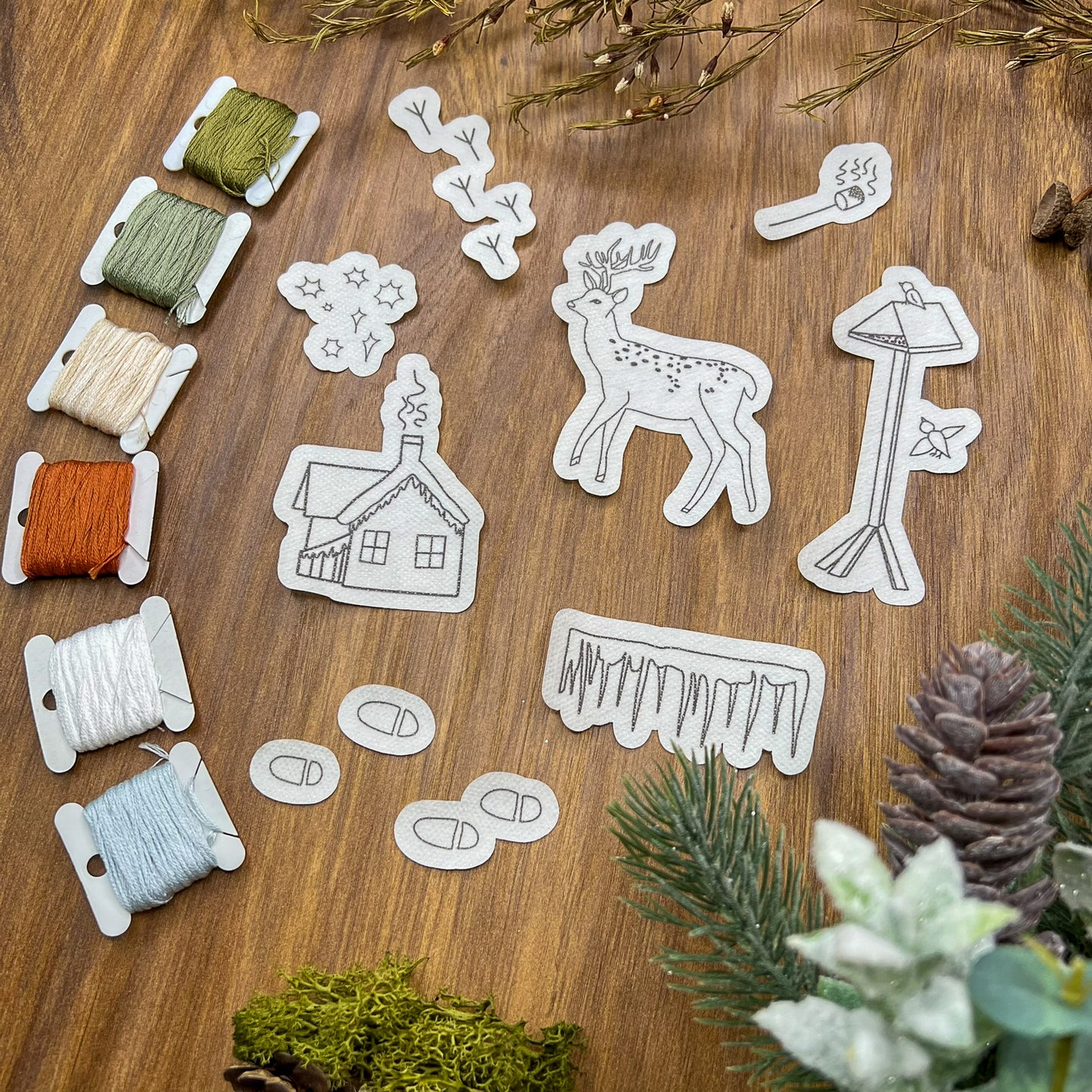 Woodland Walk Stick and Stitch pack