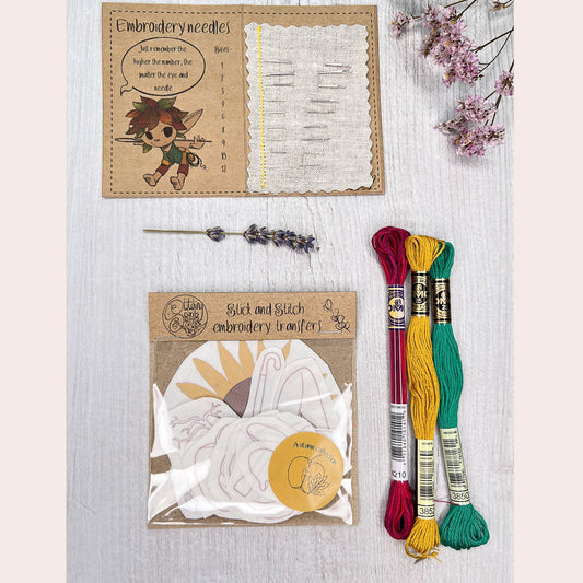 Stick and Stitch set with threads and needles kit