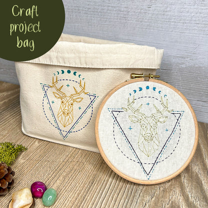 Embroidery cube project bag