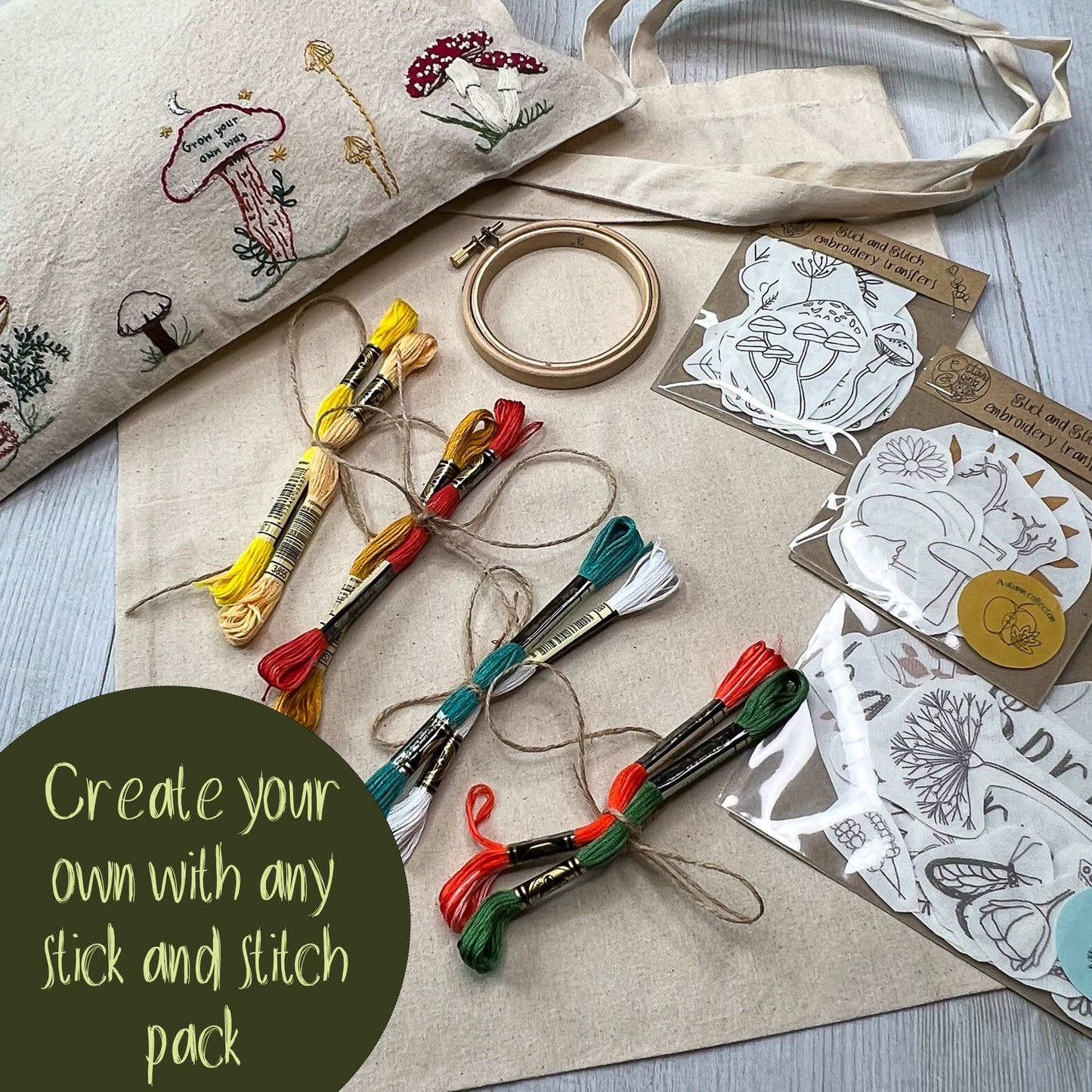 Embroider your own Tote bag  kit
