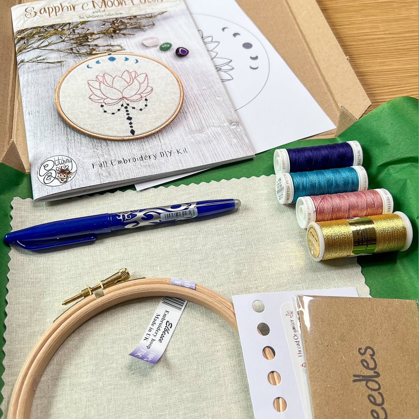 Sapphire Moon embroidery kit