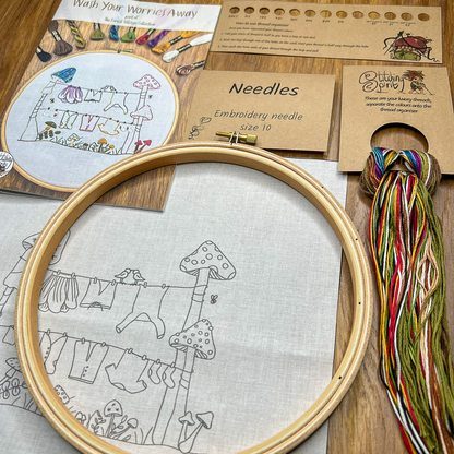 Wash your worries away Embroidery Kit