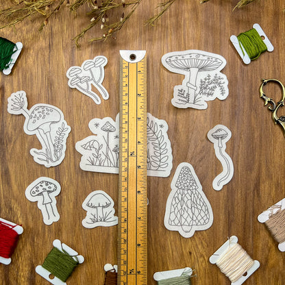 Pocket Mushrooms Stick and Stitch pack