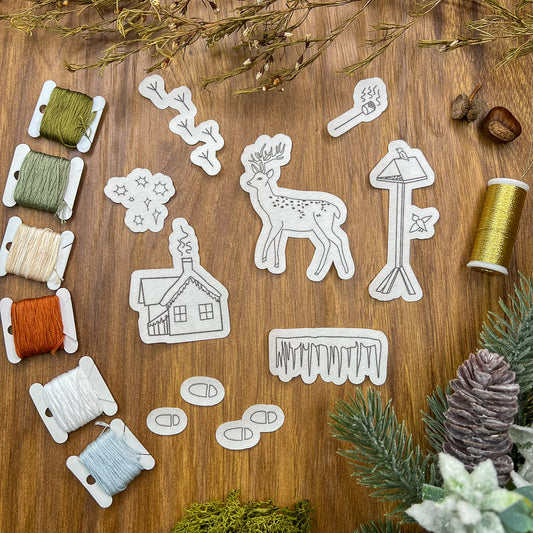 Woodland Walk Stick and Stitch pack