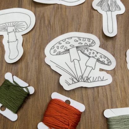 Grow your own way Mushrooms Stick and Stitch pack